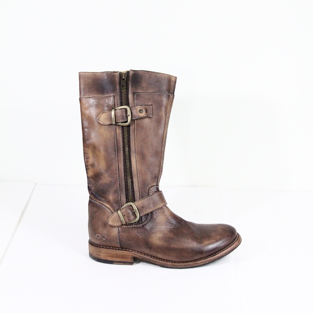 BedStu Boots Women sz 7 NEW Gogo Moto Rustic Leather Brown Shoes